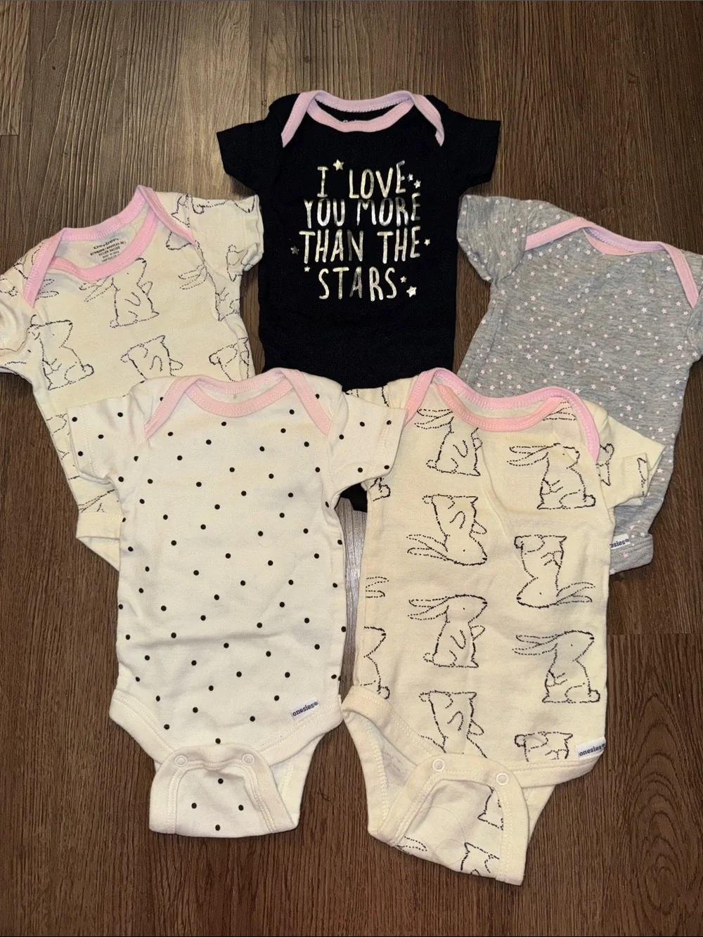 Baby Girls Gerber 5-Pack One-Piece Bodysuits